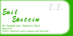 emil epstein business card